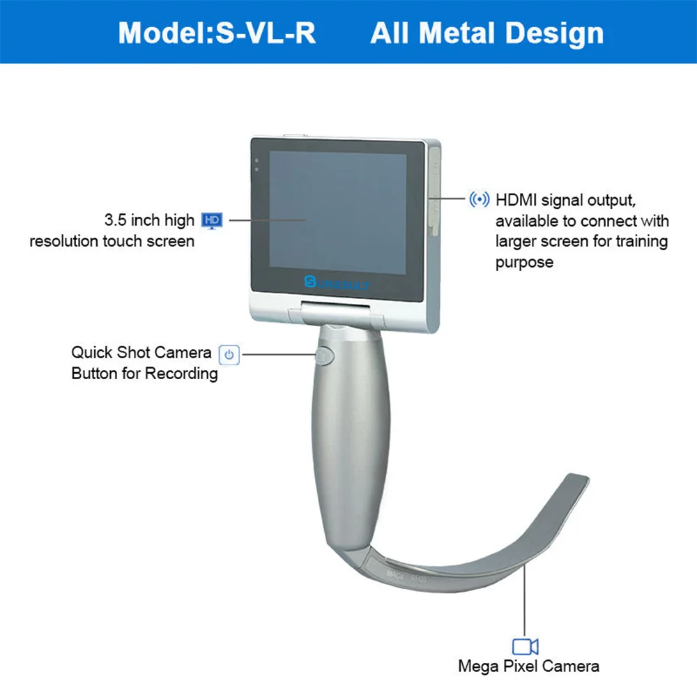 Flexible Laryngoscope 3-inch Hospital Medical Videolaryngoscope Adult and Pediatric Laryngoscope Set
Flexible Laryngoscope 3-inch Hospital Medical Videolaryngoscope Adult and Pediatric Laryngoscope Set
