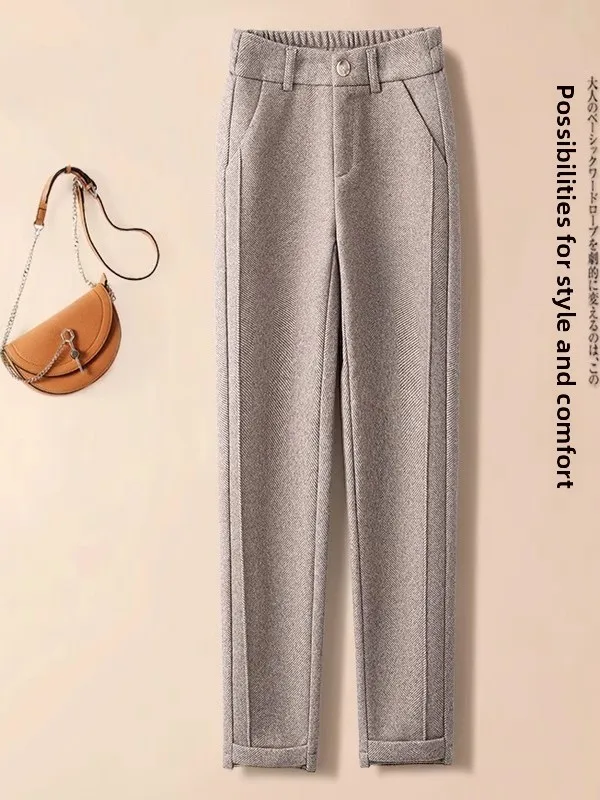 Женские шерстяные брюки Thiened, брюки-шаровары прямого кроя, осень-зима, с высокой талией, корейская версия ket De...
Женские шерстяные брюки Thiened, брюки-шаровары прямого кроя, осень-зима, с высокой талией, корейская версия ket De...