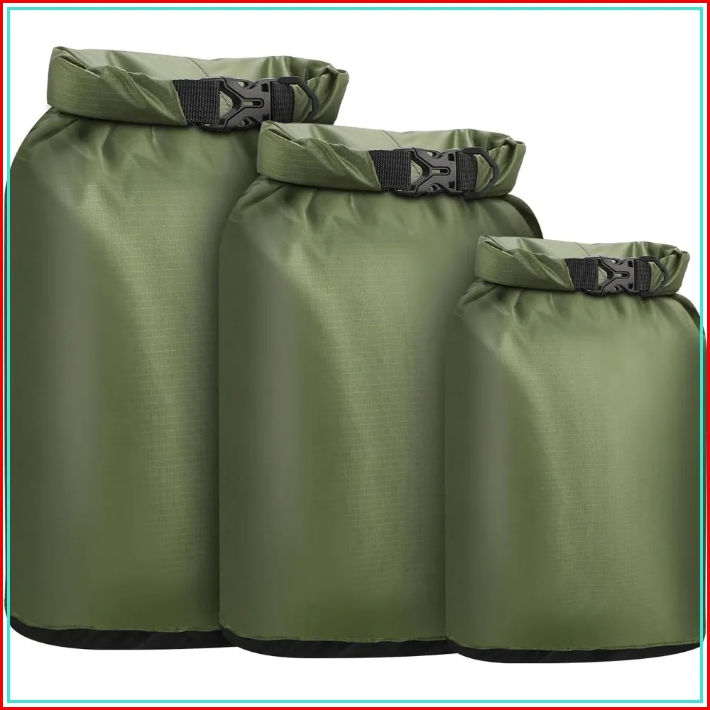 3 Pack Waterproof Dry Bag, 6L 10L 20L Lightweight Dry Sack for Hiking Camping Kayaking Swimming Boating
3 Pack Waterproof Dry Bag, 6L 10L 20L Lightweight Dry Sack for Hiking Camping Kayaking Swimming Boating