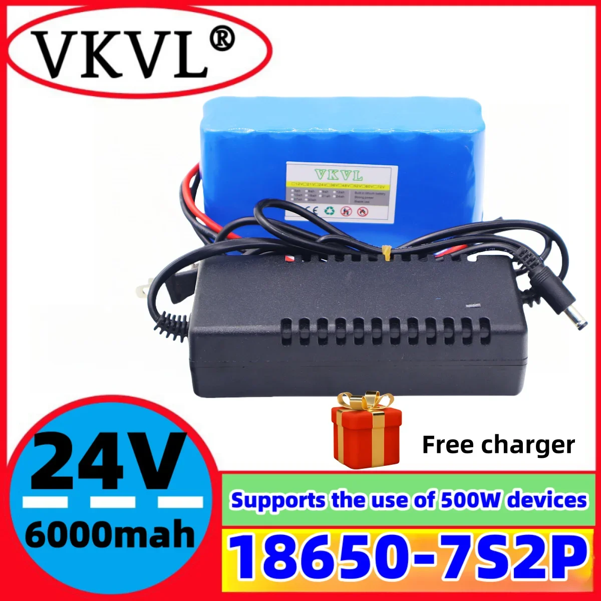 Air fast transportation18650 lithium battery pack 24V29.4V battery7S2P6AH suitable for 250-2000W motor new full capacity+charger
Air fast transportation18650 lithium battery pack 24V29.4V battery7S2P6AH suitable for 250-2000W motor new full capacity+charger