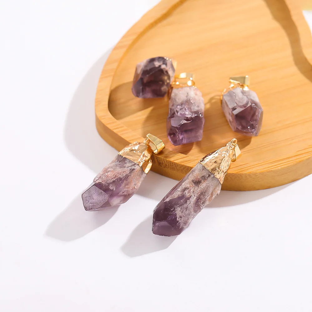 15pcs Natural Stone Pendant Irregular Amethysts Crystal Gold Edged Raw Stone Charms for Necklace Earrings Jewelry Making Acc
15pcs Natural Stone Pendant Irregular Amethysts Crystal Gold Edged Raw Stone Charms for Necklace Earrings Jewelry Making Acc