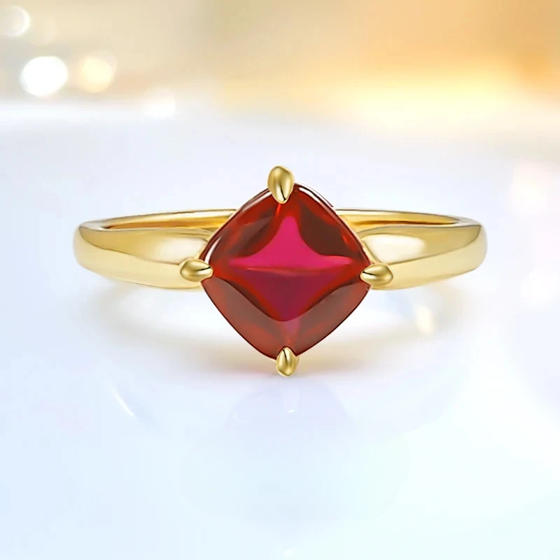 Fashionable, Light, Luxury, and Elegant Gold 925 Sterling Silver Red Ring Set Ring, Versatile and Simple Wedding Jewelry
Fashionable, Light, Luxury, and Elegant Gold 925 Sterling Silver Red Ring Set Ring, Versatile and Simple Wedding Jewelry