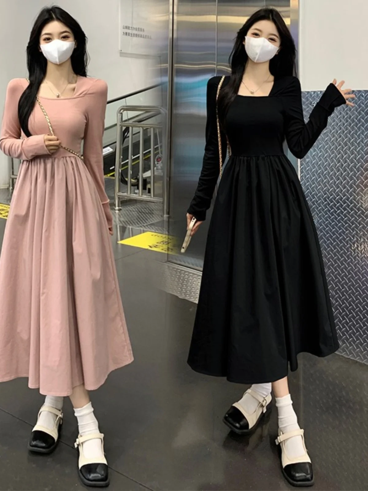 Sweet Initial Tea Break Dress Women's Autumn Winter Inner Match with Coat Waist Cinched Square Collar Dress Commute Style Kor...
Sweet Initial Tea Break Dress Women's Autumn Winter Inner Match with Coat Waist Cinched Square Collar Dress Commute Style Kor...