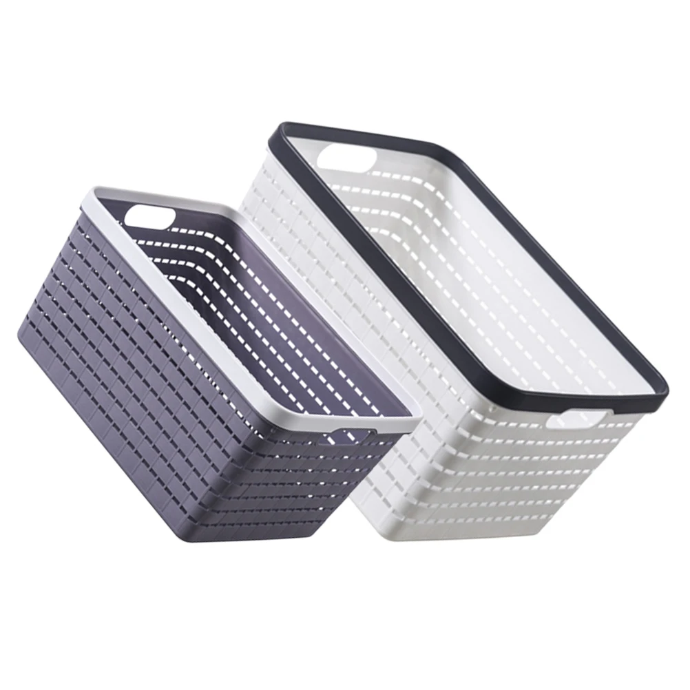 2 Pcs Plastic Storage Baskets Dark Grey Small Size Lightweight Kitchen Bedroom Bathroom Home ganizing Solutions Storage
2 Pcs Plastic Storage Baskets Dark Grey Small Size Lightweight Kitchen Bedroom Bathroom Home ganizing Solutions Storage