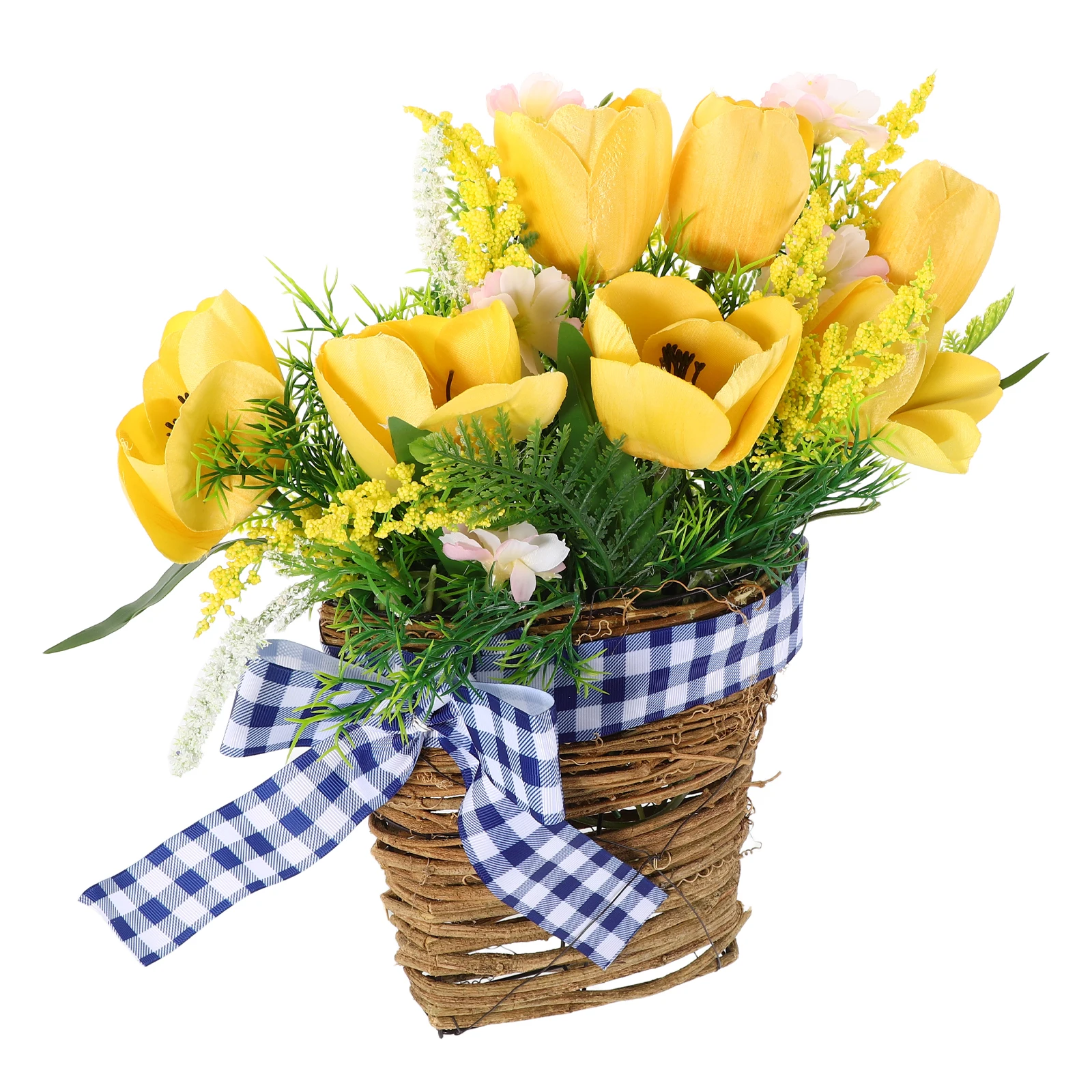 Artificial Flower Basket Realistic Yellow Tulips Decor Photography Background Living Room Sofa Ornament Simulation Blooming
Artificial Flower Basket Realistic Yellow Tulips Decor Photography Background Living Room Sofa Ornament Simulation Blooming