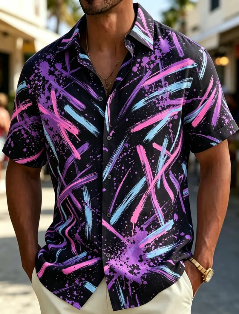 Men's Abstract Art Printed Casual shirt, Suitable For Summer vacations, Party outings, And Various Daily Occasions
Men's Abstract Art Printed Casual shirt, Suitable For Summer vacations, Party outings, And Various Daily Occasions