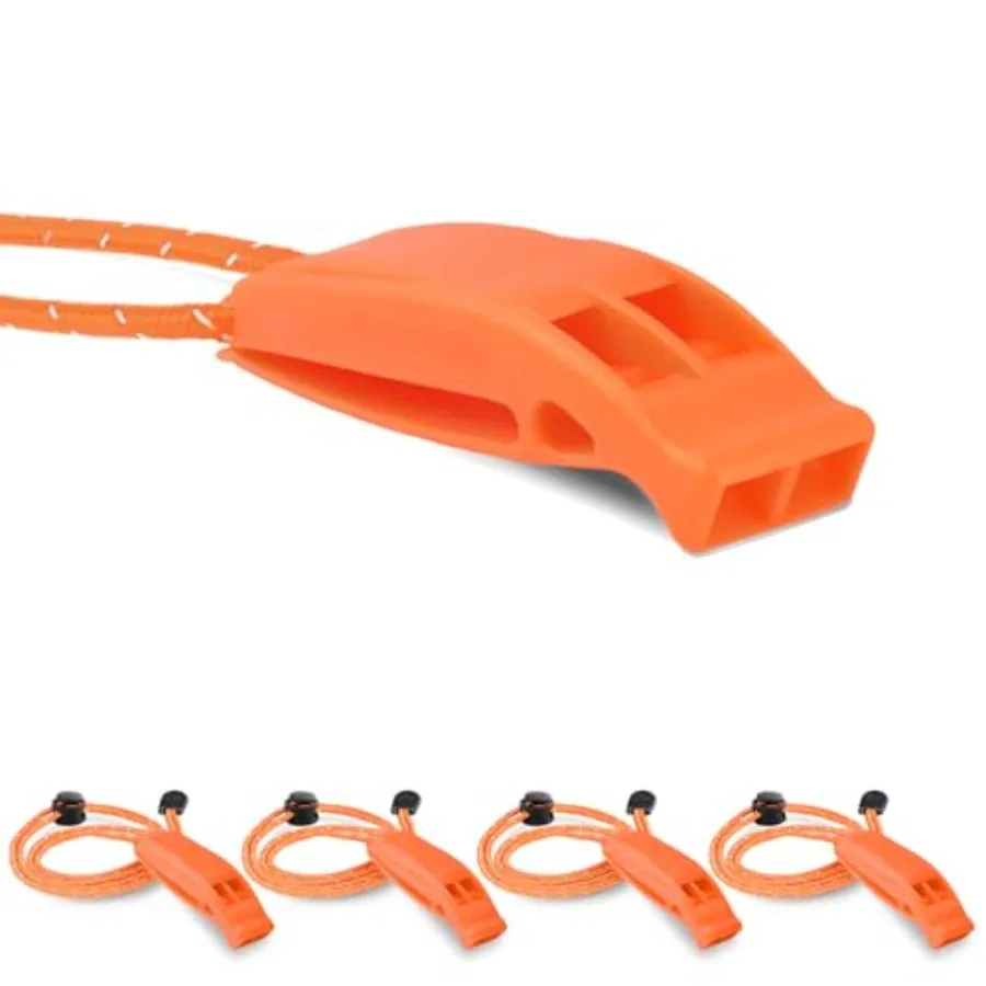 4Pcs Emergency Whistles, Loud Shrill Safety Whistle with Reflective Lanyard for Climbing Hiking Camping Boat Kayak
4Pcs Emergency Whistles, Loud Shrill Safety Whistle with Reflective Lanyard for Climbing Hiking Camping Boat Kayak