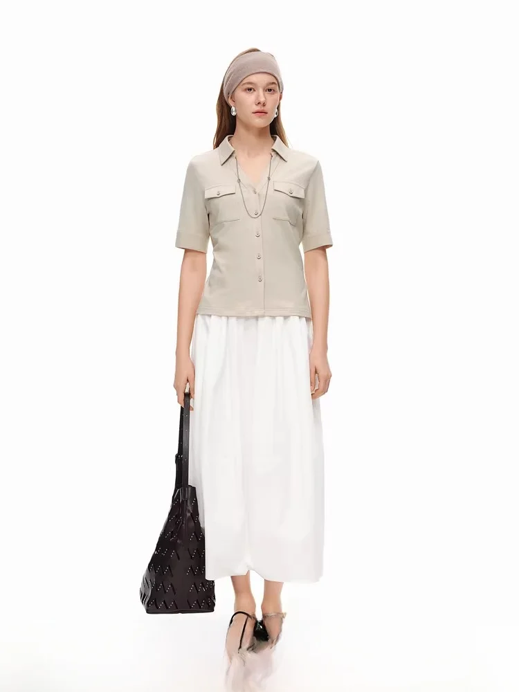 Retro V-neck Mid-sleeve Women's Shirt Solitary Bundle Fashionable Commute Top Cotton Blend Summer New Arrival
Retro V-neck Mid-sleeve Women's Shirt Solitary Bundle Fashionable Commute Top Cotton Blend Summer New Arrival