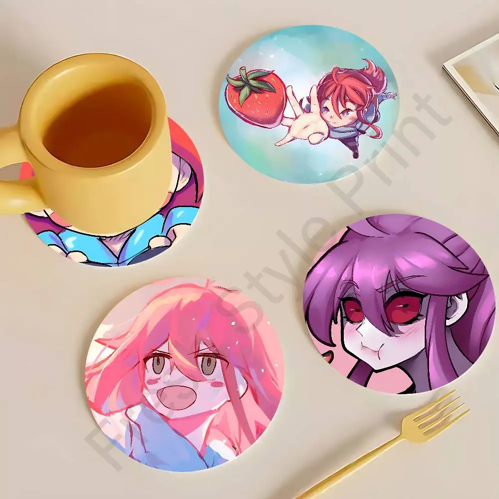 Cute Badeline C-Celeste Madeline Heat Resistant Round Wooden Coasters Non-slip Drink Cafe Decoration Flat Color Print Coasters
Cute Badeline C-Celeste Madeline Heat Resistant Round Wooden Coasters Non-slip Drink Cafe Decoration Flat Color Print Coasters