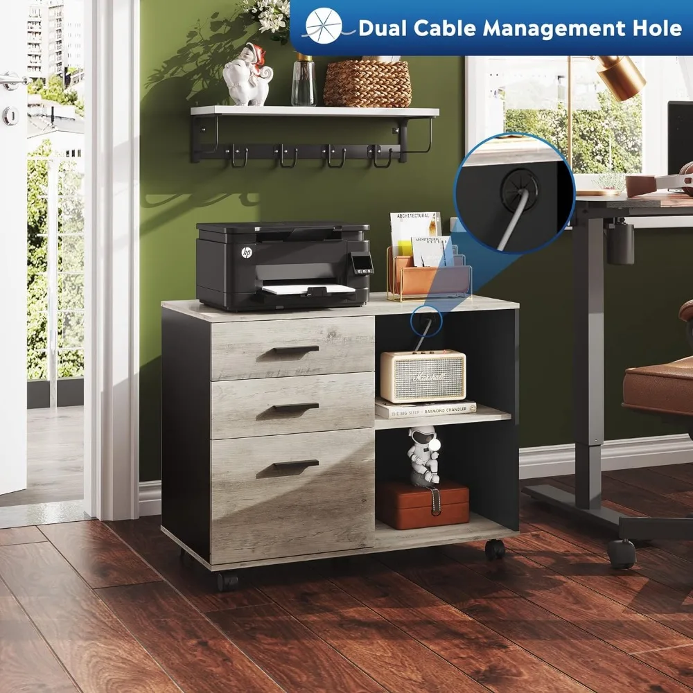 2023 New 3-Drawer Wood File Cabinet, Mobile Lateral Filing Cabinet, Printer Stand with Open Storage Shelves for Home Office
2023 New 3-Drawer Wood File Cabinet, Mobile Lateral Filing Cabinet, Printer Stand with Open Storage Shelves for Home Office