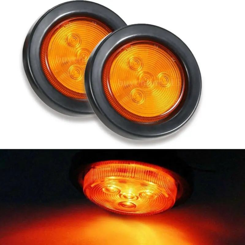 2Pcs 12V Waterproof Car Truck Trailer Lamp 4LED Side Marker Indicator Light with plug Yellow
2Pcs 12V Waterproof Car Truck Trailer Lamp 4LED Side Marker Indicator Light with plug Yellow