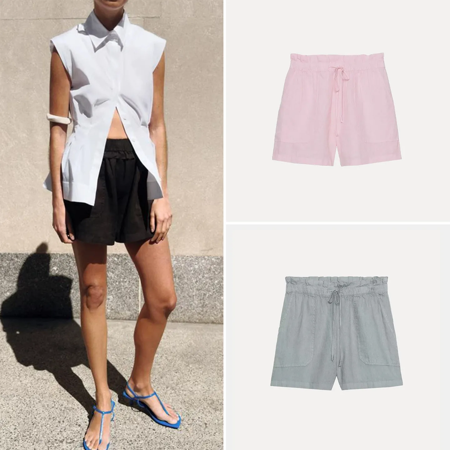 Casual Wide Leg Drawstring Shorts Women's Summer 2026 New Style Comfortable Loose Fit Drawstring Design Straight Tube Pants
Casual Wide Leg Drawstring Shorts Women's Summer 2026 New Style Comfortable Loose Fit Drawstring Design Straight Tube Pants
