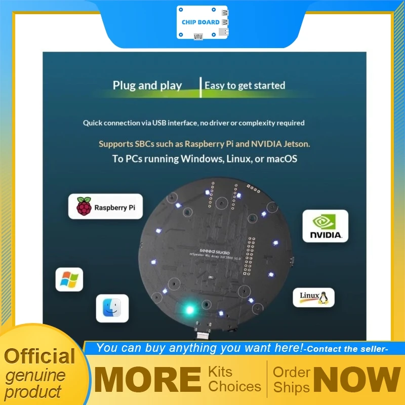 Seeedstudio ESP32 Wireless Mic Array, 4-Mic Voice Recognition, Noise Reduction, Smart Audio Interaction Module
Seeedstudio ESP32 Wireless Mic Array, 4-Mic Voice Recognition, Noise Reduction, Smart Audio Interaction Module