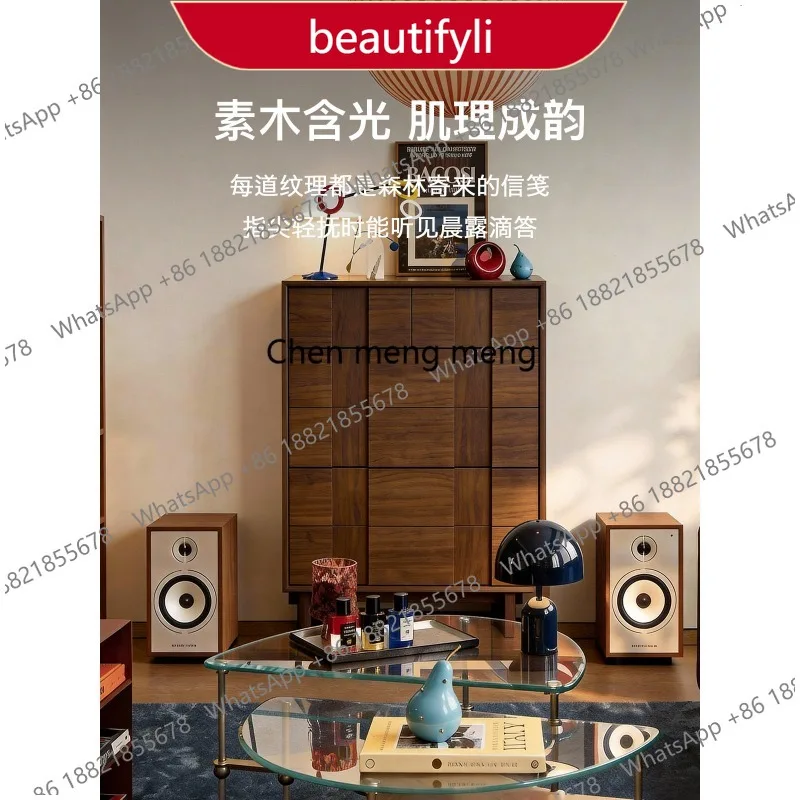 02 Six-chest cabinet, antique living room storage cabinet, black walnut integrated solid wood side cabinet against the wall
02 Six-chest cabinet, antique living room storage cabinet, black walnut integrated solid wood side cabinet against the wall