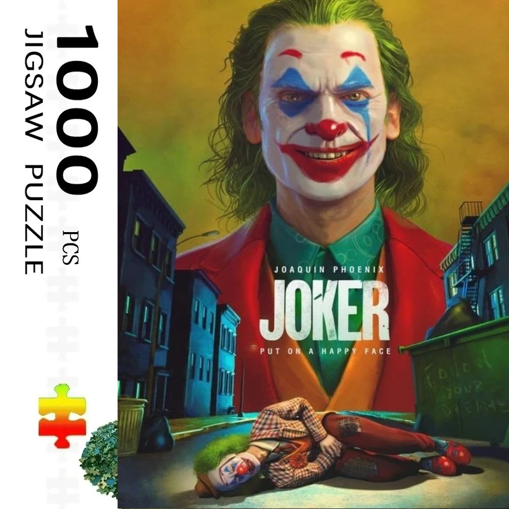 1000 pcs Joker DC Movie Puzzle Home Decor Adults Puzzle Games Family Fun Floor Puzzles Educational Toys for Kids
1000 pcs Joker DC Movie Puzzle Home Decor Adults Puzzle Games Family Fun Floor Puzzles Educational Toys for Kids
