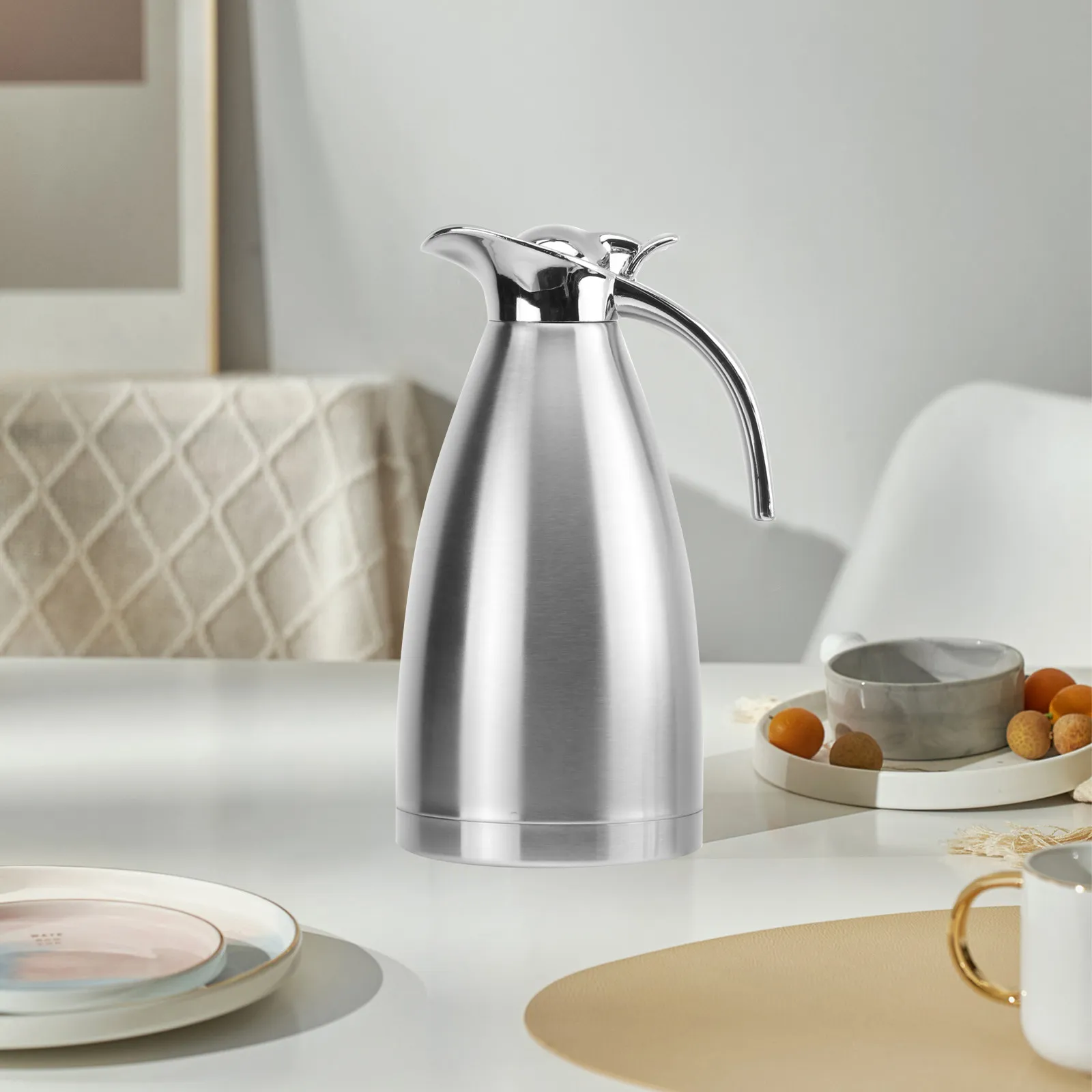 2.0L Food Grade Stainless Steel Vacuum Insulated Bottle Thermal Pot Double Walled Coffee Tea Kettle for Travel School Outdoor
2.0L Food Grade Stainless Steel Vacuum Insulated Bottle Thermal Pot Double Walled Coffee Tea Kettle for Travel School Outdoor