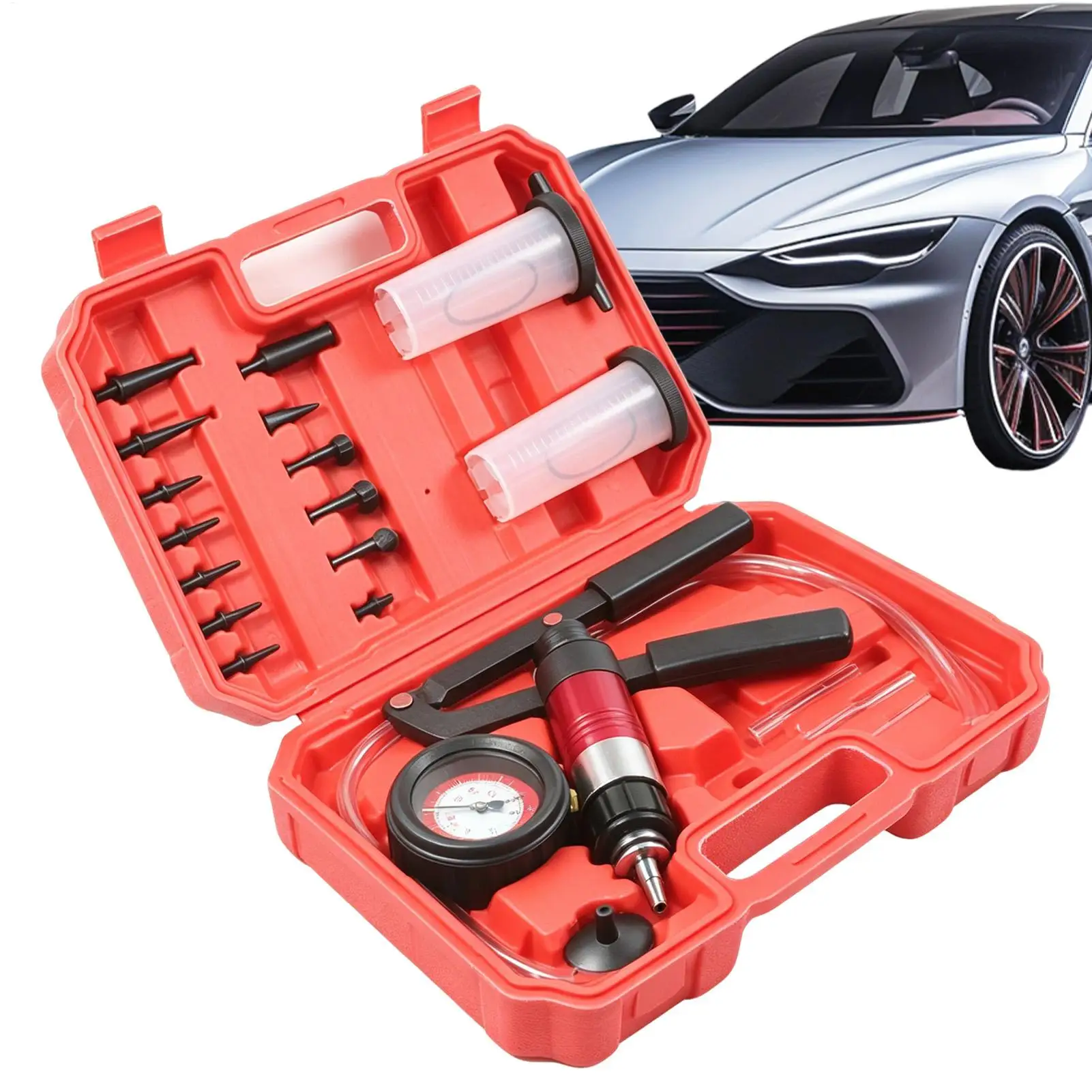Brake Bleeder Vacuum Pump Kit Motorcycle Tools With Pressure Gauge Car Brake Bleeder Tool Vacuum Tester For Car Motorcycle Truck
Brake Bleeder Vacuum Pump Kit Motorcycle Tools With Pressure Gauge Car Brake Bleeder Tool Vacuum Tester For Car Motorcycle Truck