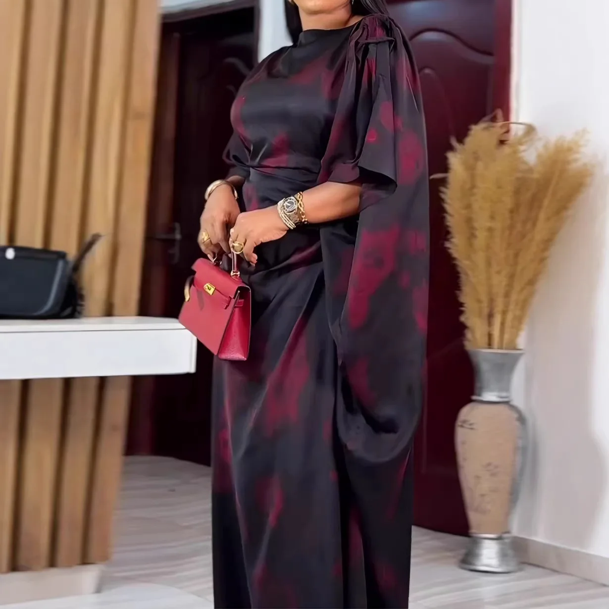 African Bubu Dress Women Elegant Printed Draped Color Block Button Detail Maxi Dresses Wedding Church Evening Africa Clothing
African Bubu Dress Women Elegant Printed Draped Color Block Button Detail Maxi Dresses Wedding Church Evening Africa Clothing