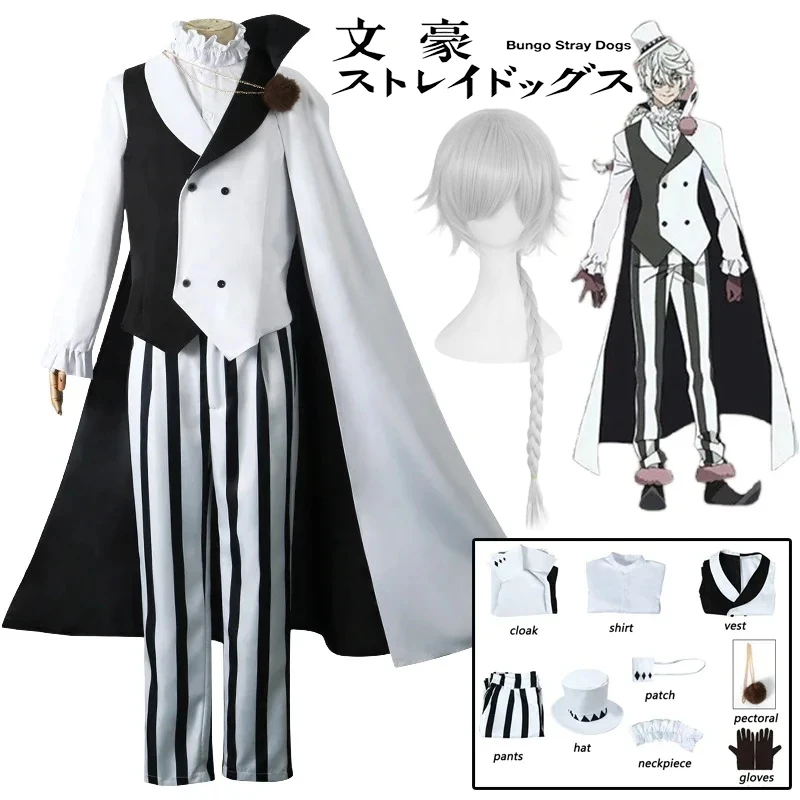 Gogol Nikolai Cosplay Anime Bungou Stray Dogs Season 4 Nikolai Gogol Cosplay Costume Wig Uniform Men Women Halloween Costumes
Gogol Nikolai Cosplay Anime Bungou Stray Dogs Season 4 Nikolai Gogol Cosplay Costume Wig Uniform Men Women Halloween Costumes