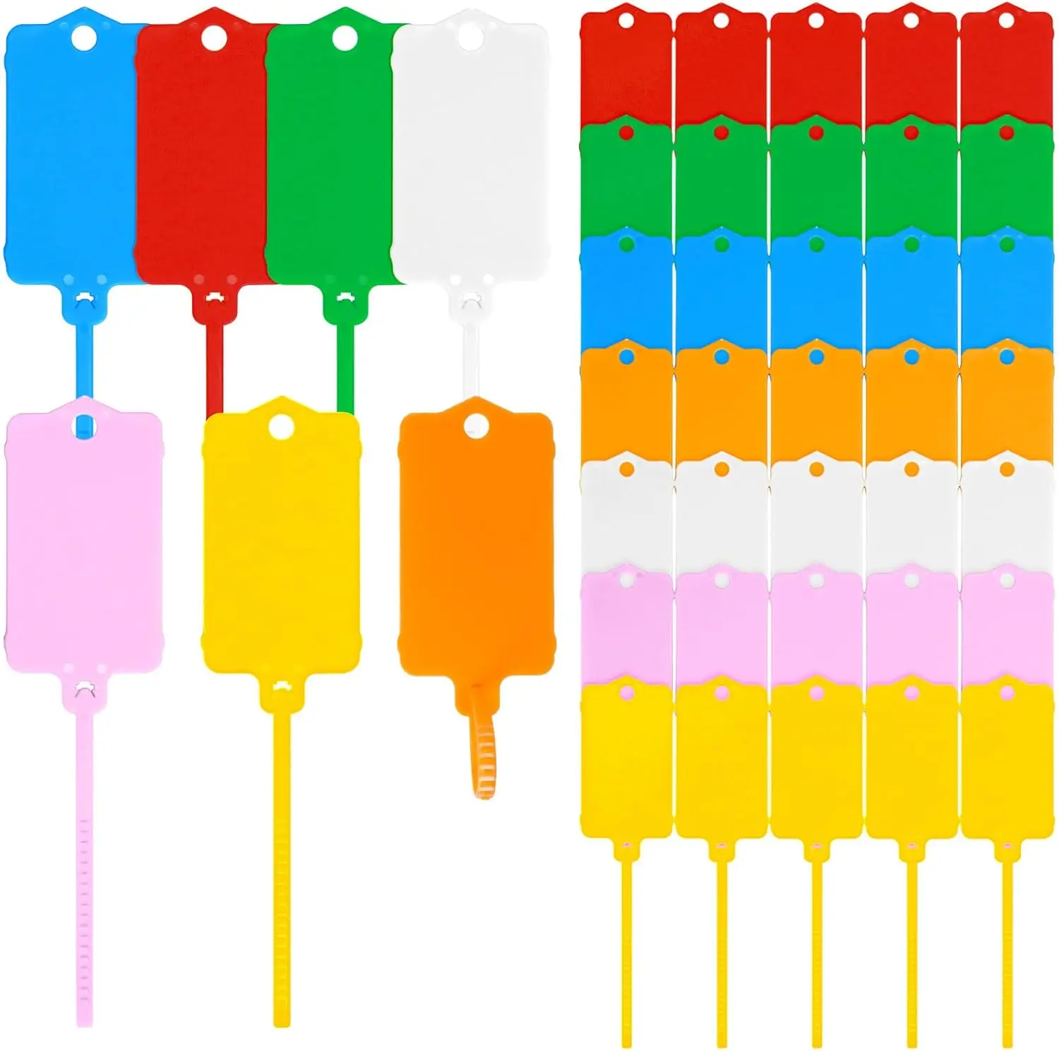 70 PCS Plastic Shipping Tags with Self-lock Sealing Straps for Luggage Keys Retail Inventory, 1.46" x 2.48"
70 PCS Plastic Shipping Tags with Self-lock Sealing Straps for Luggage Keys Retail Inventory, 1.46" x 2.48"