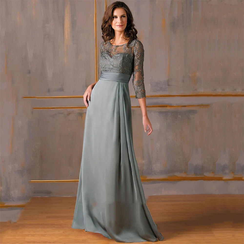 Customized Scoop Neck Three Quarter Sleeves Satin Pleat A-line Floor Length Mother Dresses Back Button Mother of The Bride Dress
Customized Scoop Neck Three Quarter Sleeves Satin Pleat A-line Floor Length Mother Dresses Back Button Mother of The Bride Dress
