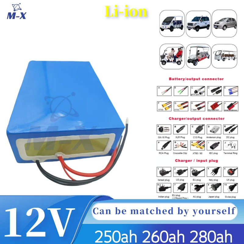 12V 12.6V li ion 250ah 260ah 280ah Lithium polymer Battery for solar energy Telecom base station RV,boat,golf cart,UPS
12V 12.6V li ion 250ah 260ah 280ah Lithium polymer Battery for solar energy Telecom base station RV,boat,golf cart,UPS