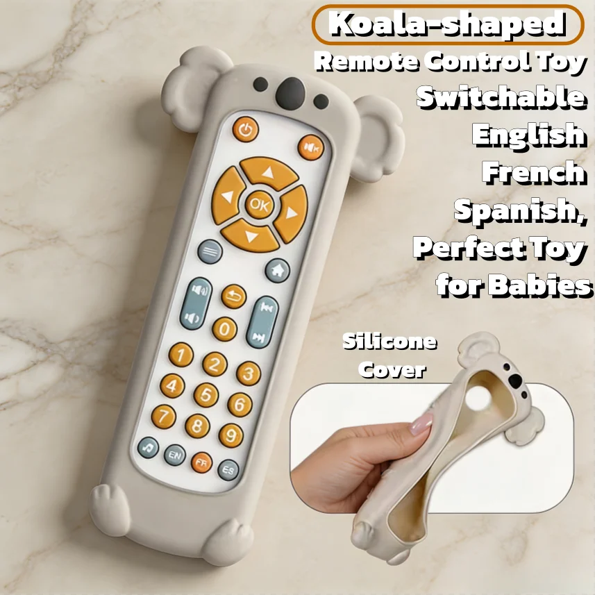 Koala Baby Remote Control Toy Silicone Cover 3 Languages English French Spanish Musical Light Sensory Educational Toddler Toy
Koala Baby Remote Control Toy Silicone Cover 3 Languages English French Spanish Musical Light Sensory Educational Toddler Toy