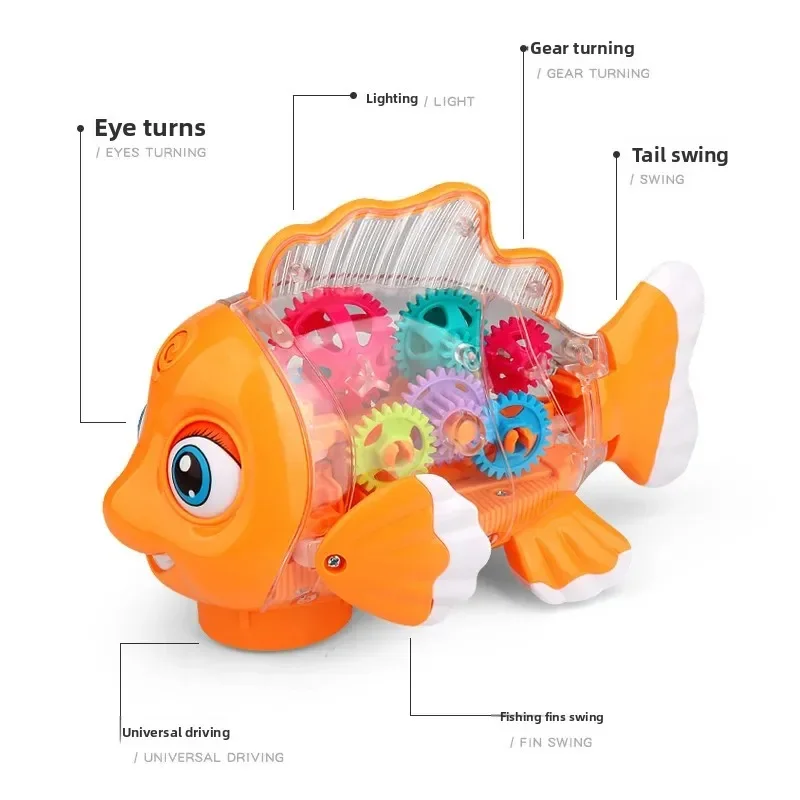 Toys Car with Rotating Transparent Gear Colorful Lights And Music Dynamic Children's Remote Control Vehicle Electric Clownfish
Toys Car with Rotating Transparent Gear Colorful Lights And Music Dynamic Children's Remote Control Vehicle Electric Clownfish