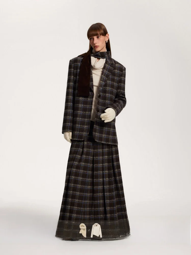 Оригинальный дизайн: шерстяной костюм в клетку, комплект с длинным рукавом, V-образный вырез, полиэстер, зимняя коллекция, женская мода
Оригинальный дизайн: шерстяной костюм в клетку, комплект с длинным рукавом, V-образный вырез, полиэстер, зимняя коллекция, женская мода