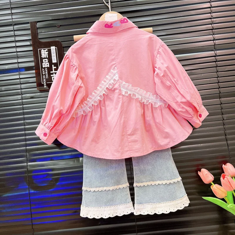 Girls2025Spring and Autumn New Children's Clothing Cartoon Printed Shirt and Denim Long Pants Two-piece Set for Baby Girls
Girls2025Spring and Autumn New Children's Clothing Cartoon Printed Shirt and Denim Long Pants Two-piece Set for Baby Girls