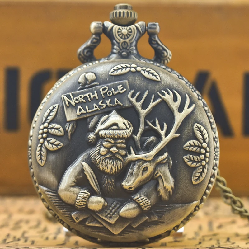 Vintage Charm Neutral Fashion Santa Claus Carving Quartz Steampunk Pocket Watch Men's and Women's Necklace Pendant Gift
Vintage Charm Neutral Fashion Santa Claus Carving Quartz Steampunk Pocket Watch Men's and Women's Necklace Pendant Gift