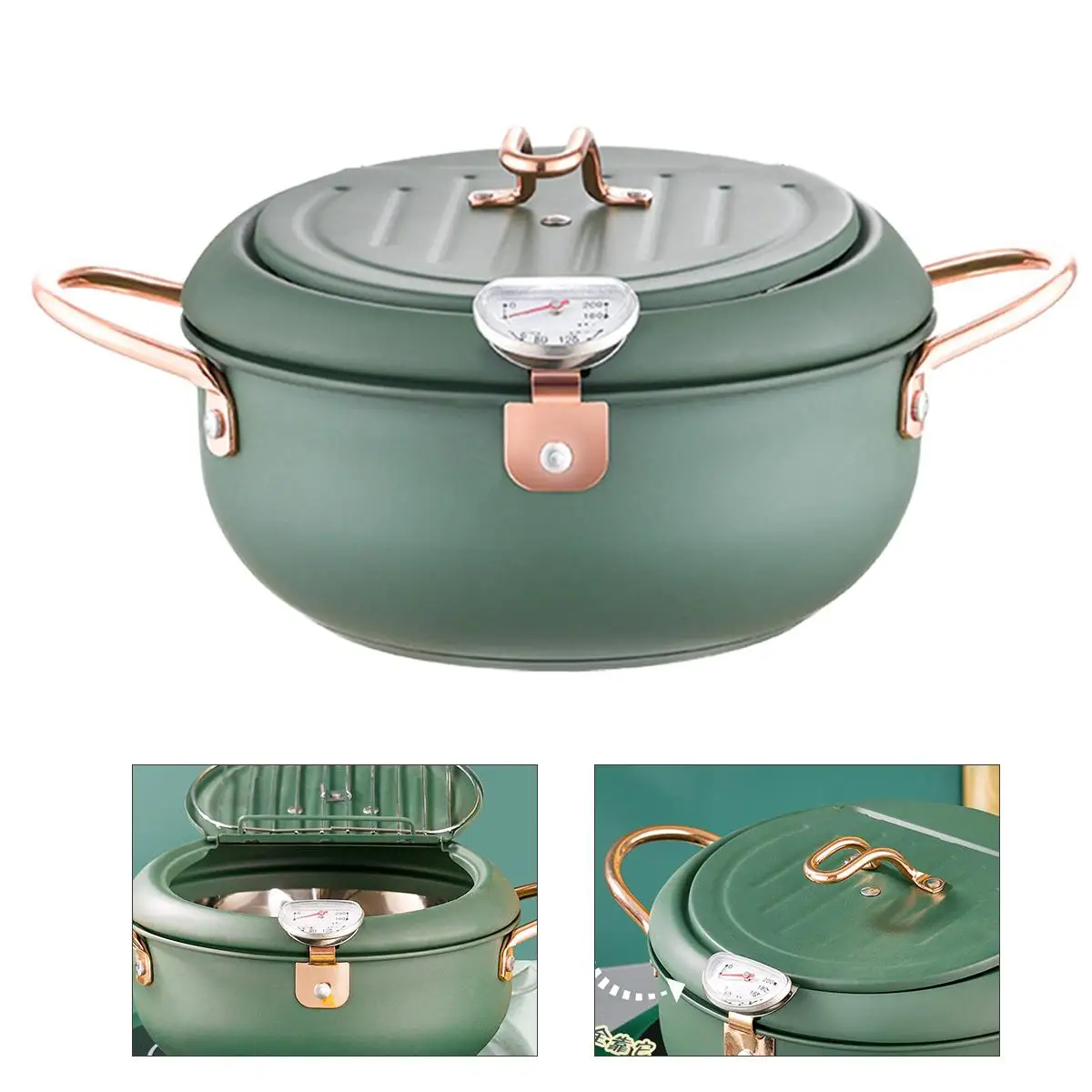 Frying Pot Deep Fryer Nonstick Japanese Style Tempura Pan Controllable Temperature Stainless Steel Frying Kitchen Utensils Easy
Frying Pot Deep Fryer Nonstick Japanese Style Tempura Pan Controllable Temperature Stainless Steel Frying Kitchen Utensils Easy
