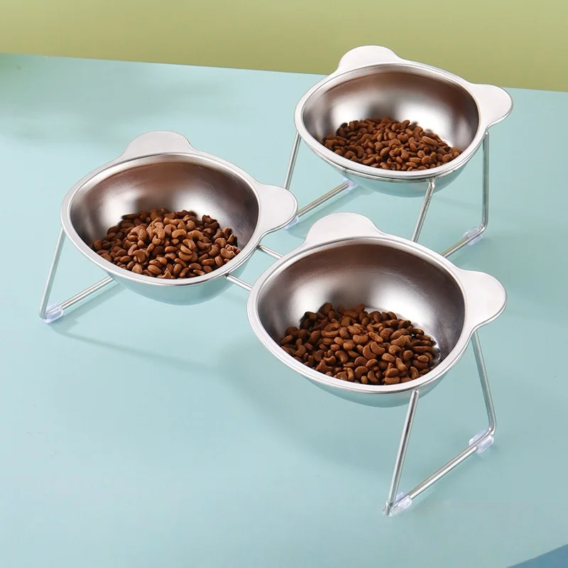 Stainless steel cat and dog drinking rack pet bowl rack tilted anti slip double wet and dry bowl suitable for cats and dogs
Stainless steel cat and dog drinking rack pet bowl rack tilted anti slip double wet and dry bowl suitable for cats and dogs