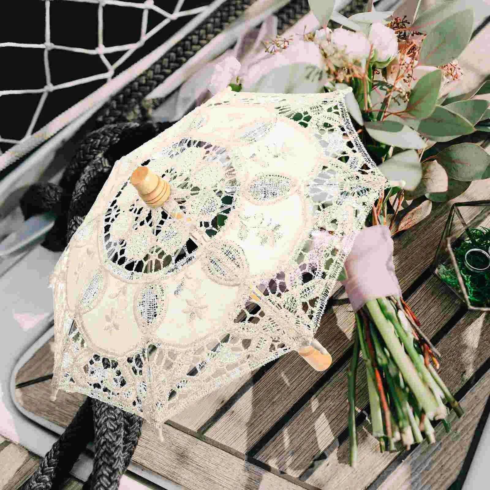 Lace Parasol Umbrella 26cm Handle 29cm Diameter White Bridal Photography Props Wedding Tea Party Decorations Vintage Craft
Lace Parasol Umbrella 26cm Handle 29cm Diameter White Bridal Photography Props Wedding Tea Party Decorations Vintage Craft