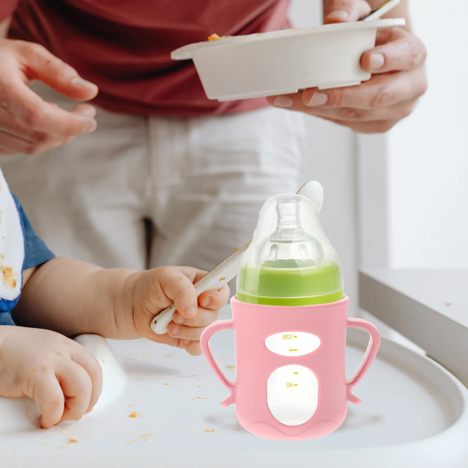 Universal Silicone Baby Handles Wide Neck Grips Ergonomic Non-Slip Holders Compatible With Most Brands Safe Durable Easy 
Universal Silicone Baby Handles Wide Neck Grips Ergonomic Non-Slip Holders Compatible With Most Brands Safe Durable Easy