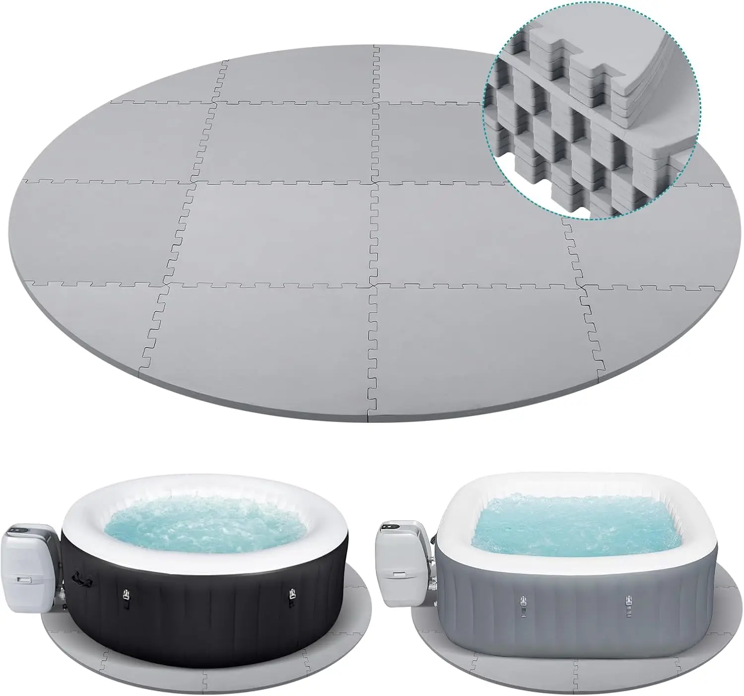 Upgraded 77 Inch EVA Hot Tub Mat, Non-Slip Insulation Pad for Inflatable Tubs, Outdoor Spa Pool Game Camping
Upgraded 77 Inch EVA Hot Tub Mat, Non-Slip Insulation Pad for Inflatable Tubs, Outdoor Spa Pool Game Camping