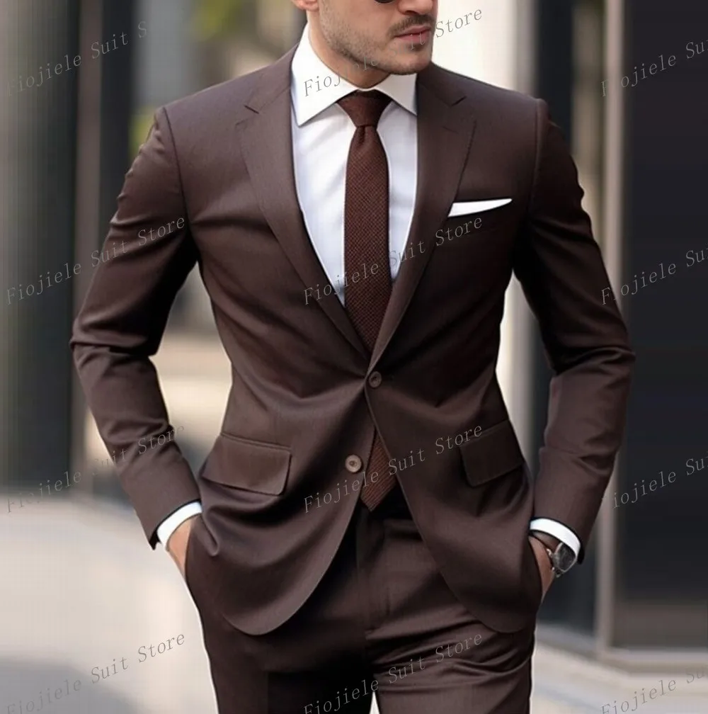 New Brown Men Tuxedos Business Suit Groom Groomsman Wedding Party Formal Prom 2 Piece Set Jacket And Pants
New Brown Men Tuxedos Business Suit Groom Groomsman Wedding Party Formal Prom 2 Piece Set Jacket And Pants