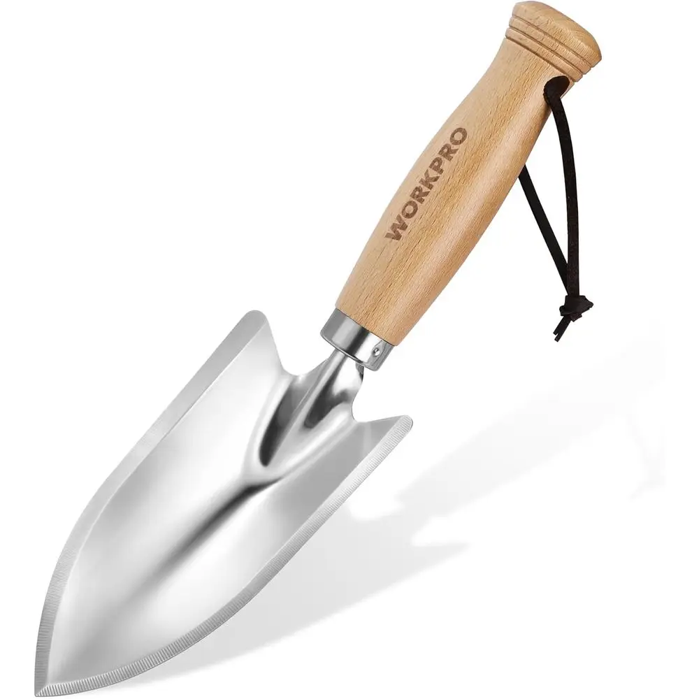 11 Heavy-Duty Polished Stainless Steel Garden Trowel with Wooden Handle for Planting, Digging, and Transplanting
11 Heavy-Duty Polished Stainless Steel Garden Trowel with Wooden Handle for Planting, Digging, and Transplanting