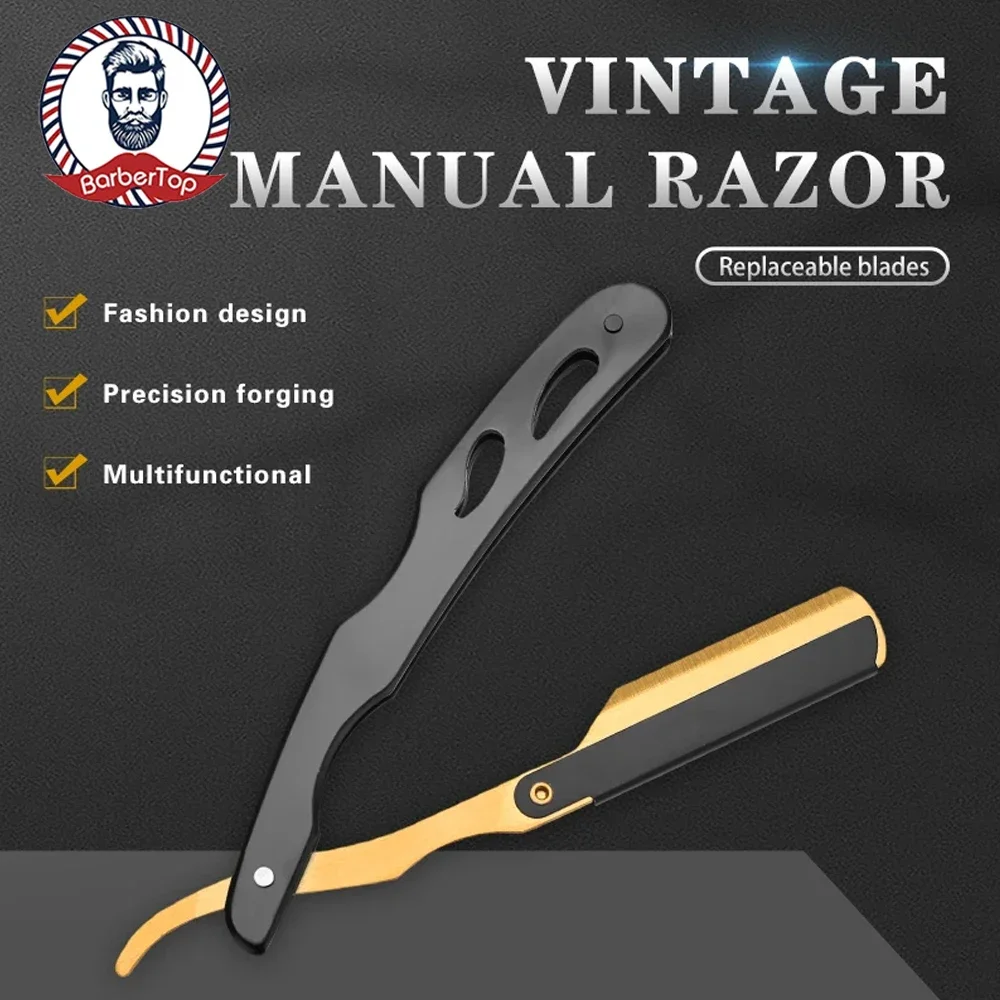 Classic Manual Shaving Straight Razor for Men Stainless Steel Barber Folding Knife Hairdresser Tool
Classic Manual Shaving Straight Razor for Men Stainless Steel Barber Folding Knife Hairdresser Tool