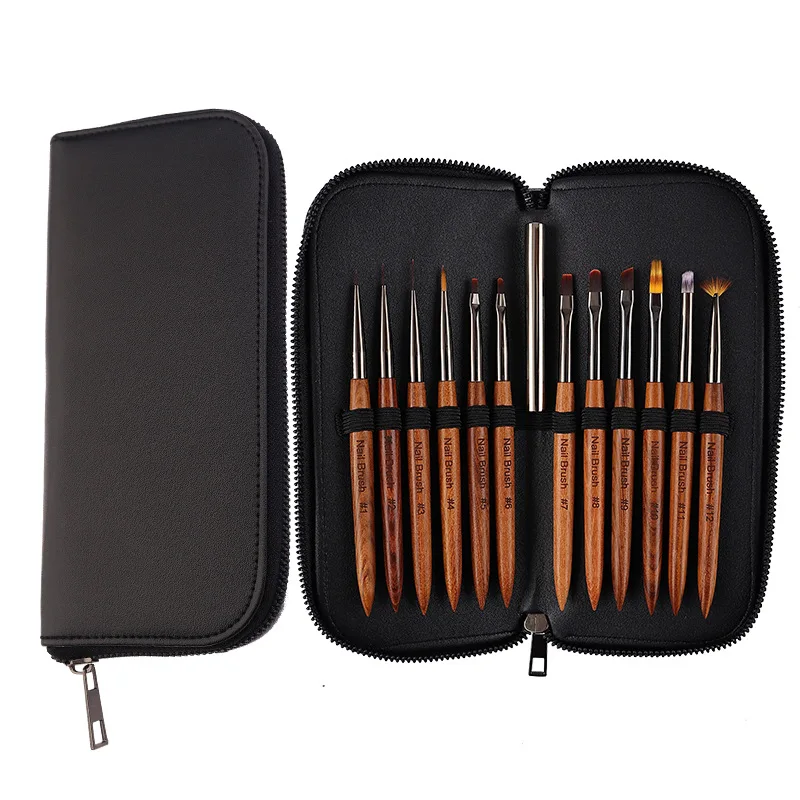 Sweet-Z 12/16-Card Slot Zipper Black Leather Bag Nail Art Brush Pack Professional Manicure Bagorganizer Storage
Sweet-Z 12/16-Card Slot Zipper Black Leather Bag Nail Art Brush Pack Professional Manicure Bagorganizer Storage