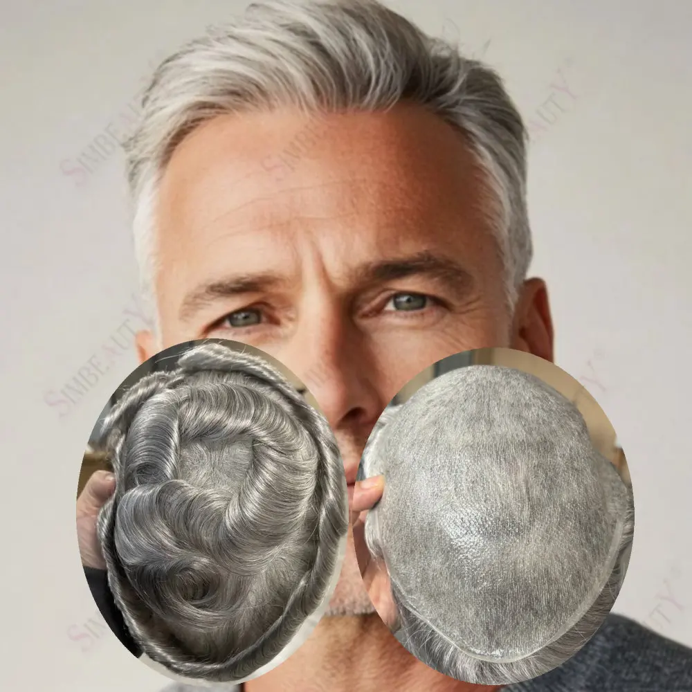 Old Man Wig80%Density Lightweight 0.02mm Ultra Thin Skin Natural Hairline Men Toupee Invisible Skin Brown Grey550#1b80Human Hair
Old Man Wig80%Density Lightweight 0.02mm Ultra Thin Skin Natural Hairline Men Toupee Invisible Skin Brown Grey550#1b80Human Hair