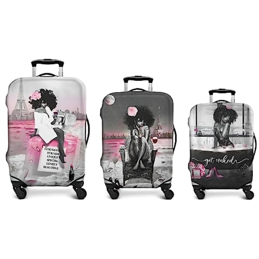 3 Pieces of Luggage Cover Travel Suitcase Protector Cute Girls Elastic Washable Baggage Covers for Set of 3 Luggage SandM andL
3 Pieces of Luggage Cover Travel Suitcase Protector Cute Girls Elastic Washable Baggage Covers for Set of 3 Luggage SandM andL