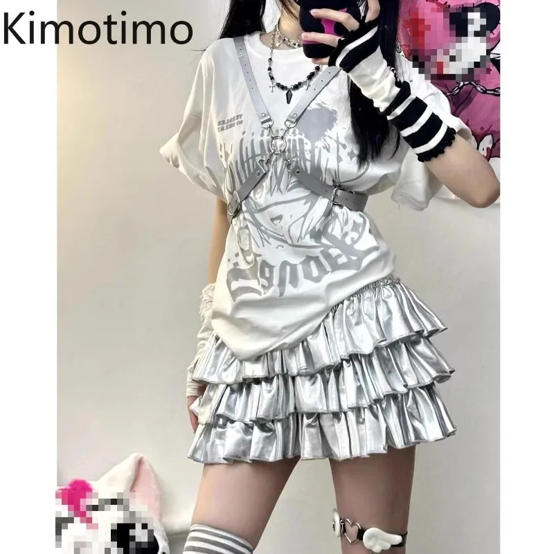 Kimotimo Silver Cake Skirt Women 2026 New Spicy Girl High Waist Tierred A-line Mini Skirts Retro Y2k Aesthetic Versatile Faldas
Kimotimo Silver Cake Skirt Women 2026 New Spicy Girl High Waist Tierred A-line Mini Skirts Retro Y2k Aesthetic Versatile Faldas