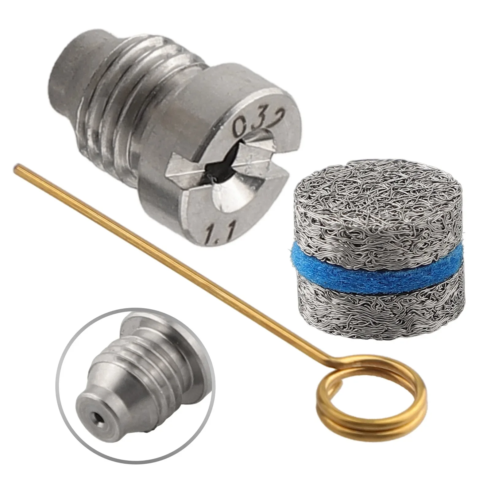 1.1 Mm Foam Nozzle 3000PSI Foam Pot Easy Maintenance Foam Pot Replacement Parts High Pressure Cleaning Localized Clog Removal
1.1 Mm Foam Nozzle 3000PSI Foam Pot Easy Maintenance Foam Pot Replacement Parts High Pressure Cleaning Localized Clog Removal