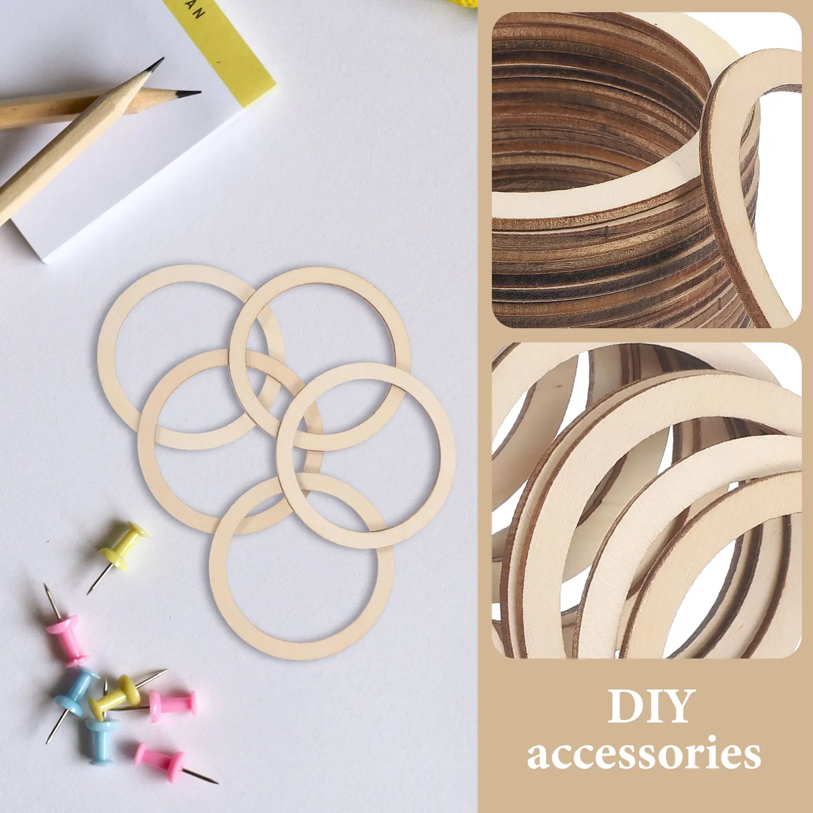 20pcs Wooden Jewelry Accessories Smooth Unfinished Wood Rings Craft Macrame Diy Blank Circle Hoops Sewing Tools
20pcs Wooden Jewelry Accessories Smooth Unfinished Wood Rings Craft Macrame Diy Blank Circle Hoops Sewing Tools