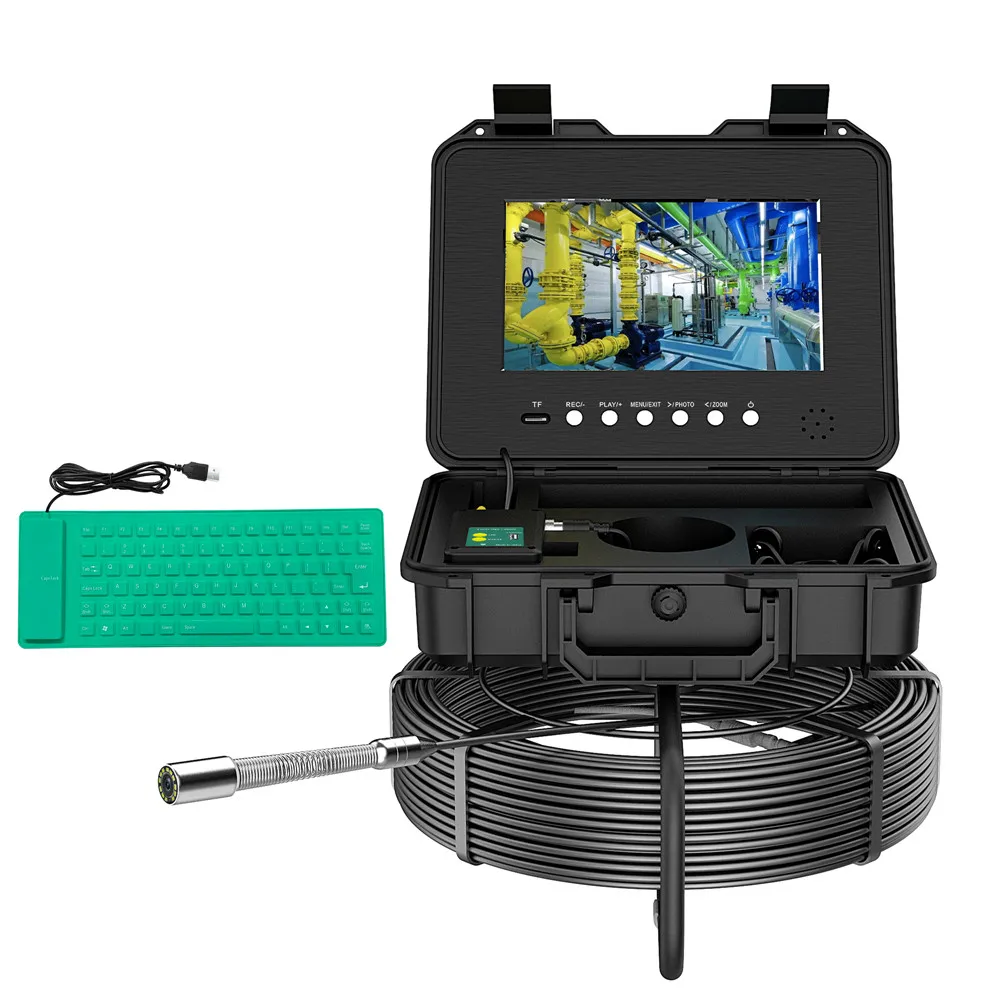 10.1" IPS Auto Self Leveling 1080P Screen Audio Recording 30M 7MM Fiberglass Cable Sewer Pipe Inspection Camera
10.1" IPS Auto Self Leveling 1080P Screen Audio Recording 30M 7MM Fiberglass Cable Sewer Pipe Inspection Camera