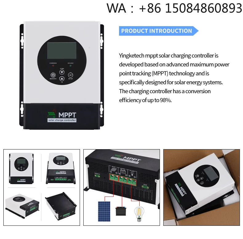 High Power PV MPPT Solar Charge Controller, Solar Accessories, 230V Max Input, 20A-120A LCD Display Solar Regulator
High Power PV MPPT Solar Charge Controller, Solar Accessories, 230V Max Input, 20A-120A LCD Display Solar Regulator