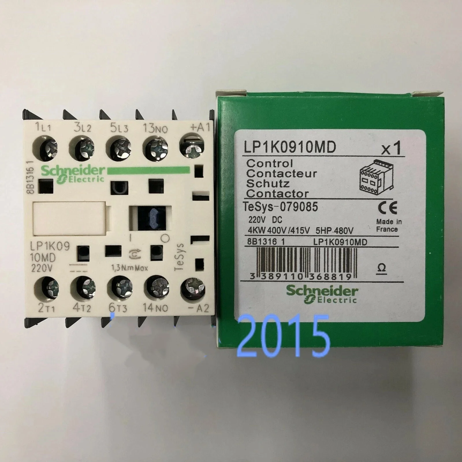 LP1K0910MD LP1-K0910MD LP7K0910MD contactor - 3P - AC-3 = 440 V 9 A - 1 NO aux. - 220 V DC coil
LP1K0910MD LP1-K0910MD LP7K0910MD contactor - 3P - AC-3 = 440 V 9 A - 1 NO aux. - 220 V DC coil
