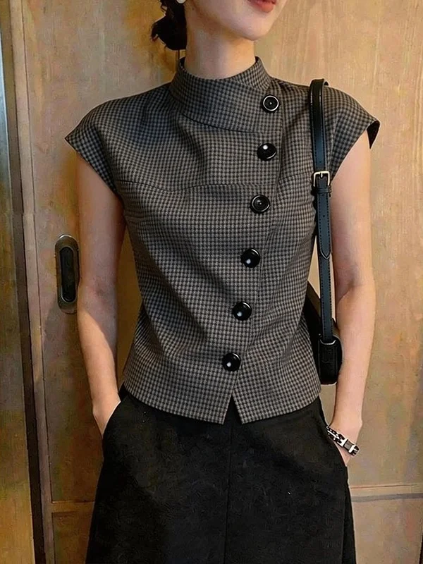 Retro Grey Collared Short Sleeve Shirt Fashionable Casual Elegant Summer 2026 Women's Top Trendy Slimming Regular Length
Retro Grey Collared Short Sleeve Shirt Fashionable Casual Elegant Summer 2026 Women's Top Trendy Slimming Regular Length
