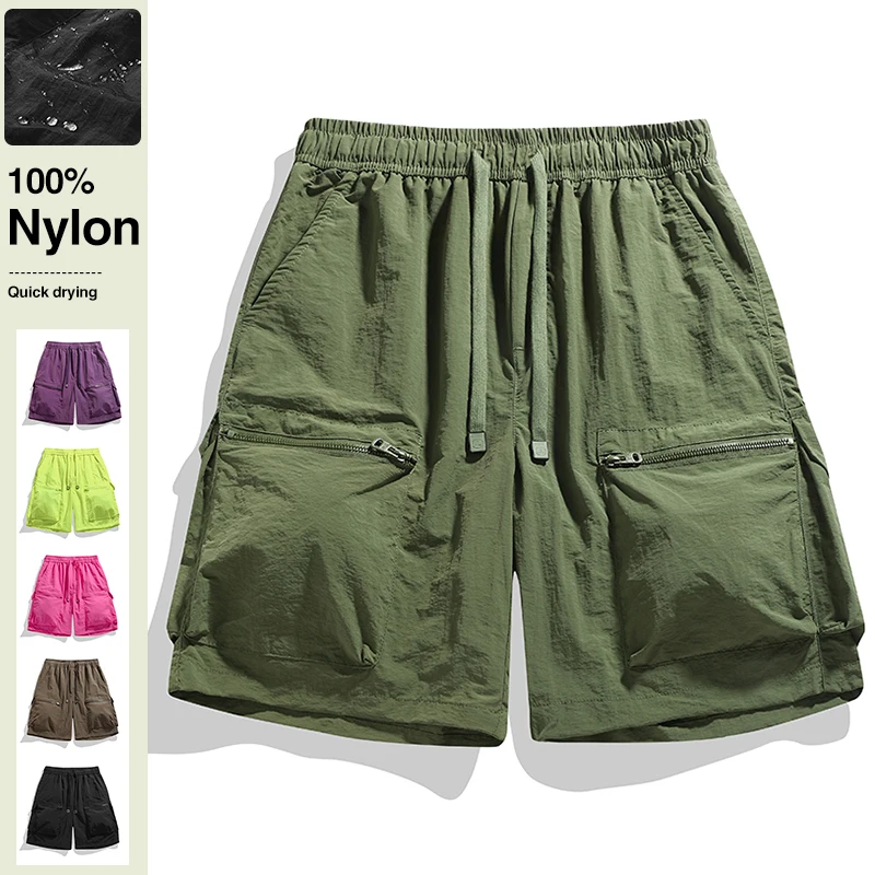 100% Nylon Quick-drying Shorts Men's Loose Multi-pocket Cargo Knee Length Pants Ultra-thin Fashion Bermuda Beach Shorts
100% Nylon Quick-drying Shorts Men's Loose Multi-pocket Cargo Knee Length Pants Ultra-thin Fashion Bermuda Beach Shorts